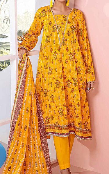 Bonanza Orange Lawn Suit | Pakistani Dresses in USA- Image 1