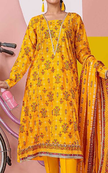 Bonanza Orange Lawn Suit | Pakistani Dresses in USA- Image 2