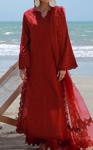 Buzzazi Scarlet Lawn Suit | Pakistani Lawn Dress in USA- Image 1
