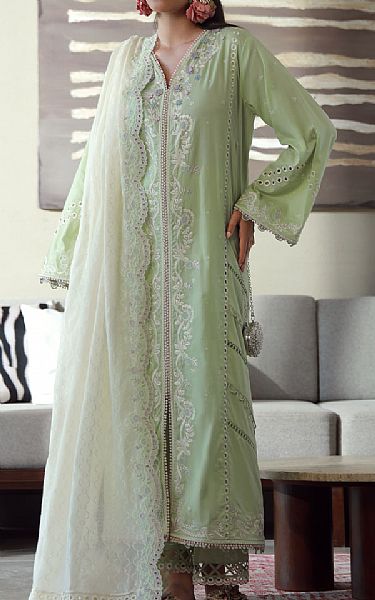 Buzzazi Mint Green Lawn Suit | Pakistani Lawn Dress in USA- Image 1