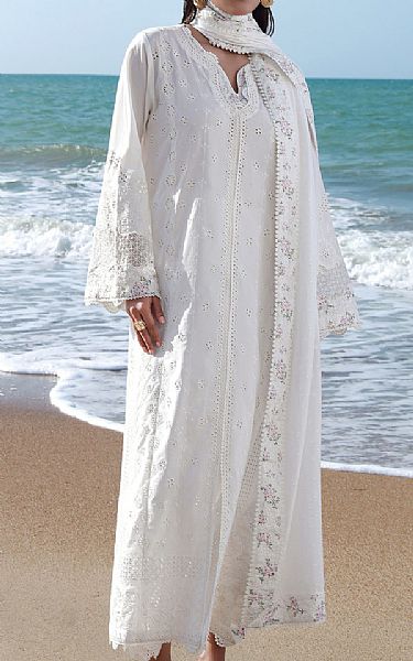Buzzazi White Lawn Suit | Pakistani Lawn Dress in USA- Image 1
