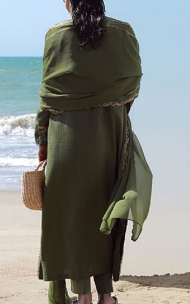Buzzazi Green Lawn Suit | Pakistani Lawn Dress in USA- Image 2