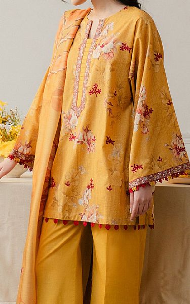 Buzzazi Mustard Lawn Suit | Pakistani Lawn Dress in USA- Image 2