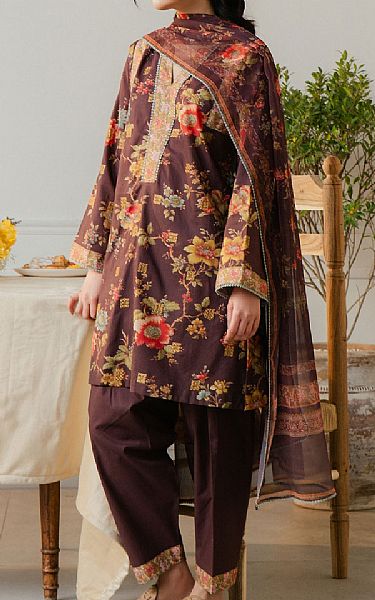 Buzzazi Brown Lawn Suit | Pakistani Lawn Dress in USA- Image 1