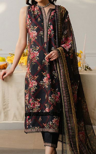 Buzzazi Black Lawn Suit | Pakistani Lawn Dress in USA- Image 1