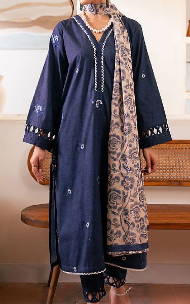 Buzzazi Blue Cotton Suit | Pakistani Winter Dresses in USA- Image 1
