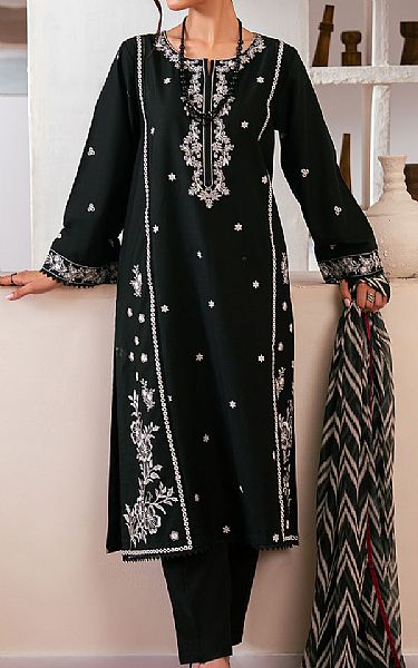 Buzzazi Black Cotton Suit | Pakistani Winter Dresses in USA- Image 1