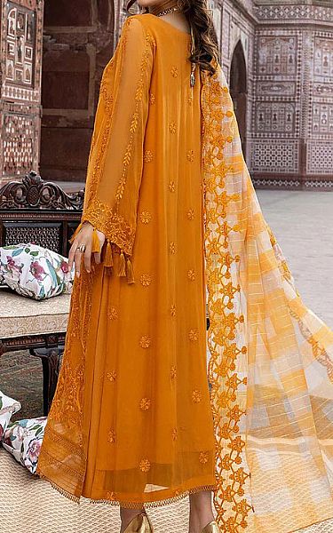 Tangerine Orange Chiffon Suit | Charizma Pakistani Chiffon Dresses