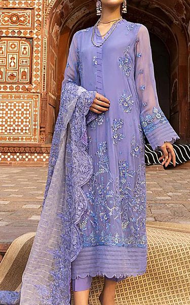 Charizma Iris Purple Chiffon Suit | Pakistani Dresses in USA- Image 1