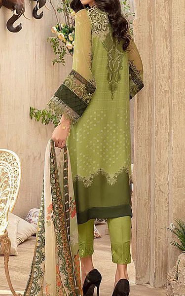 Apple Green Chiffon Suit | Charizma Pakistani Chiffon Dresses