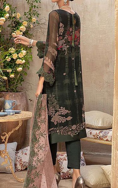Reseda Green Chiffon Suit | Charizma Pakistani Chiffon Dresses
