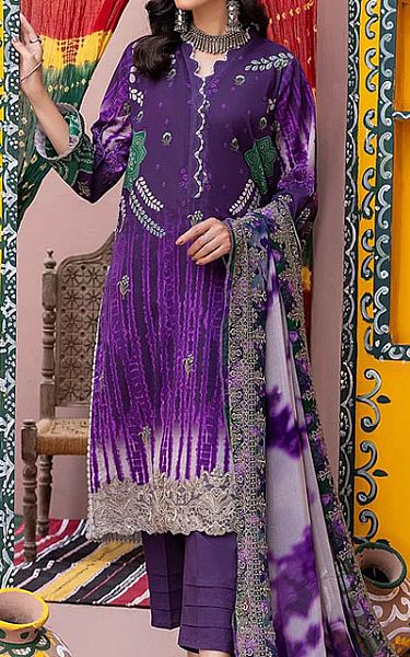 Purple Lawn Suit | Charizma Pakistani Lawn Suits
