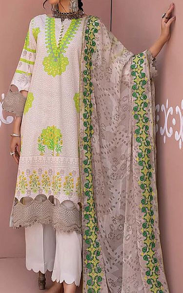 White Lawn Suit | Charizma Pakistani Lawn Suits