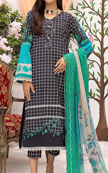 Charcoal Lawn Suit | Charizma Pakistani Lawn Suits