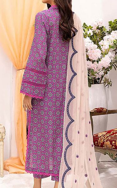 Charizma Hot Pink Lawn Suit | Pakistani Dresses in USA- Image 2