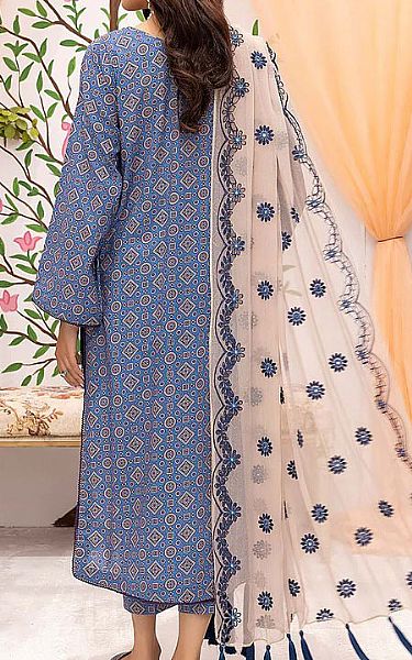 Charizma Cornflower Blue Lawn Suit | Pakistani Dresses in USA- Image 2