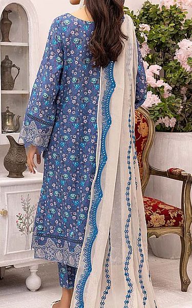 Cornflower Blue Lawn Suit | Charizma Pakistani Lawn Suits