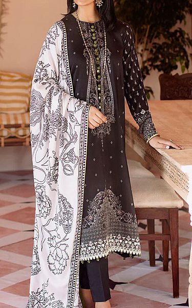 Cross Stitch Black Cotton Suit | Pakistani Dresses in USA- Image 1