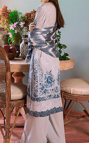 Cross Stitch Ivory Cotton Suit | Pakistani Winter Dresses- Image 2