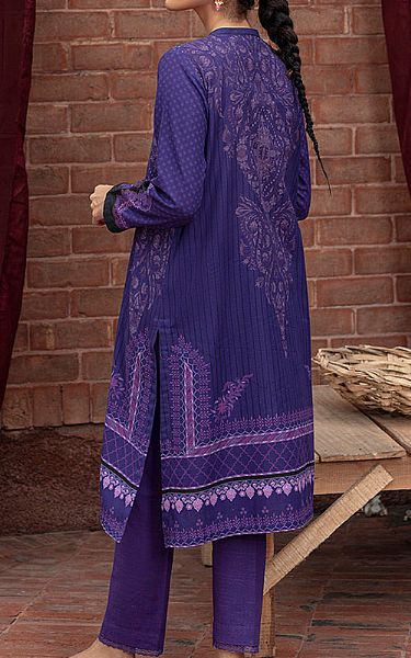 Cross Stitch Indigo Khaddar Suit (2 Pcs) | Pakistani Winter Dresses- Image 2