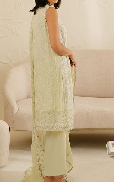 Cross Stitch Lime Green Chiffon Suit | Pakistani Embroidered Chiffon Dresses- Image 2