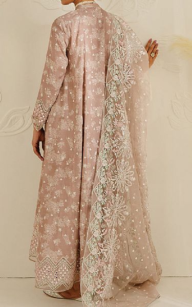 Cross Stitch Pastel Pink Silk Suit | Pakistani Embroidered Chiffon Dresses- Image 2
