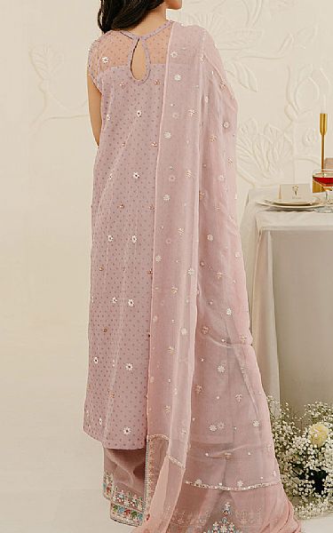 Cross Stitch Rose Pink Organza Suit | Pakistani Embroidered Chiffon Dresses USA- Image 2