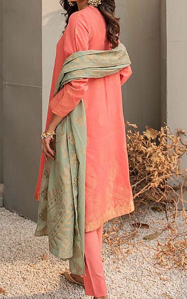 Cross Stitch Coral Jacquard Suit | Pakistani Dresses in USA- Image 2