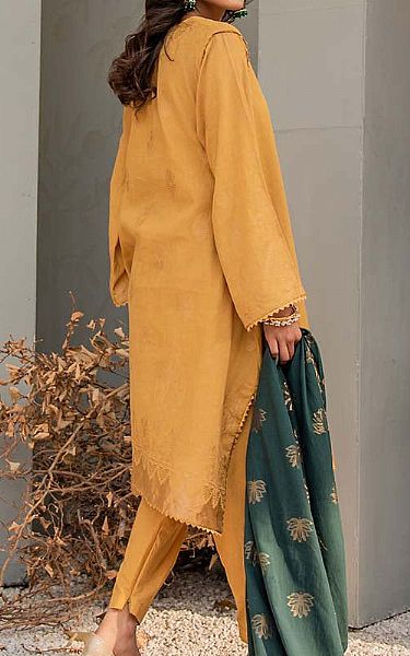 Cross Stitch Sand Gold Jacquard Suit | Pakistani Dresses in USA- Image 2
