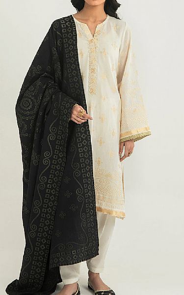 Cross Stitch Off-white Jacquard Suit | Pakistani Lawn Suits- Image 1