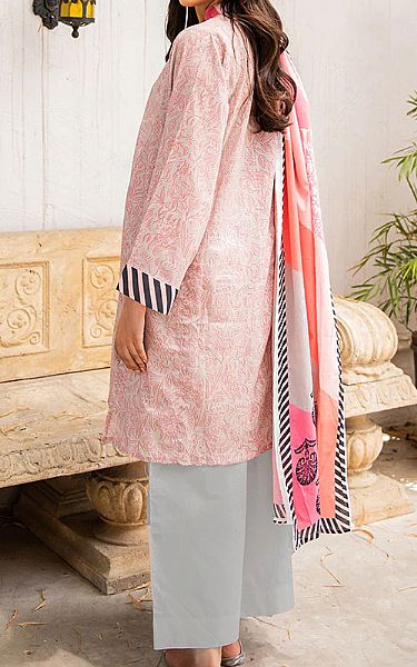Cross Stitch Baby Pink/Light Grey Lawn Suit | Pakistani Dresses in USA- Image 2