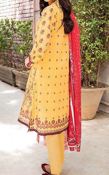 Cross Stitch Sand Gold Lawn Suit | Pakistani Dresses in USA- Image 2