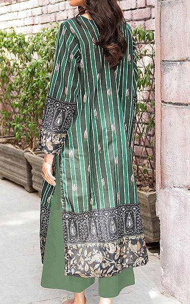 Cross Stitch Sea Green/Hunter Green Lawn Suit (2 Pcs) | Pakistani Dresses in USA- Image 2