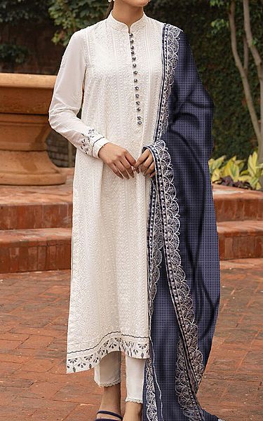 Cross Stitch White Lawn Suit | Pakistani Dresses in USA- Image 1