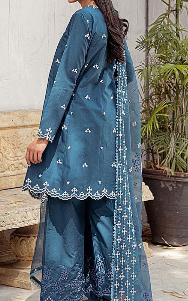 Cross Stitch Teal Blue Lawn Suit | Pakistani Dresses in USA- Image 2