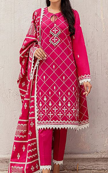 Cross Stitch Magenta Lawn Suit | Pakistani Dresses in USA- Image 1