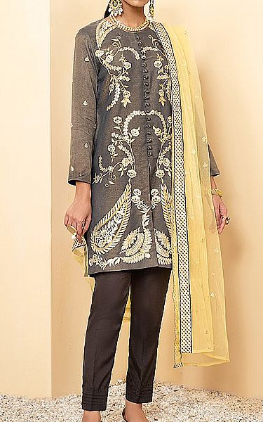 Cross Stitch Dark Grey Missouri Suit | Pakistani Dresses in USA- Image 1