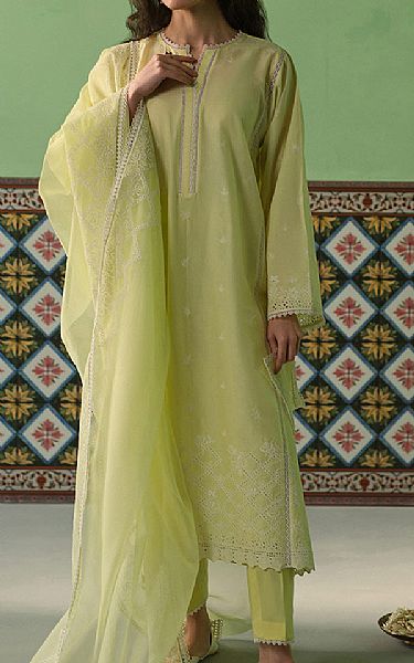 Cross Stitch Lime Green Lawn Suit | Pakistani Lawn Suits- Image 1