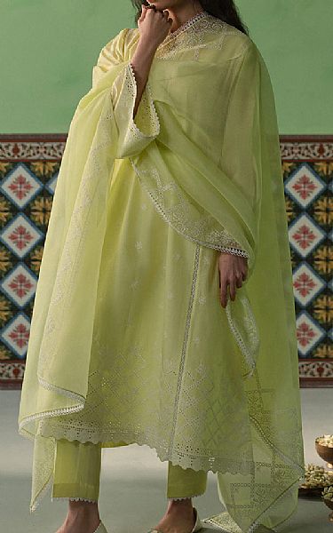 Cross Stitch Lime Green Lawn Suit | Pakistani Lawn Suits- Image 2