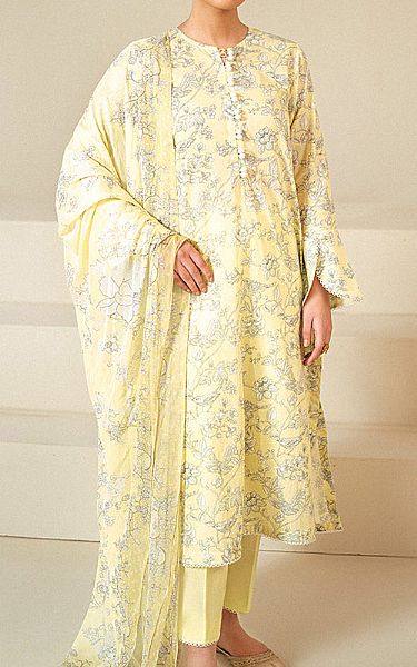 Cross Stitch Yellow Lawn Suit | Pakistani Lawn Suits- Image 1