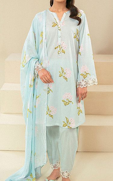 Cross Stitch Sky Blue Lawn Suit | Pakistani Lawn Suits- Image 1