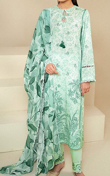 Cross Stitch Sea Green Lawn Suit | Pakistani Lawn Suits- Image 1