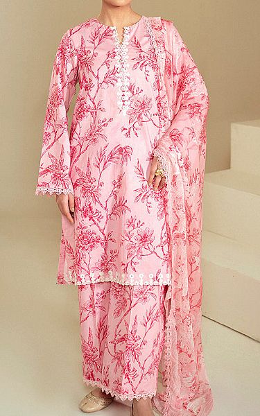 Cross Stitch Tulip Pink Lawn Suit | Pakistani Lawn Suits- Image 1