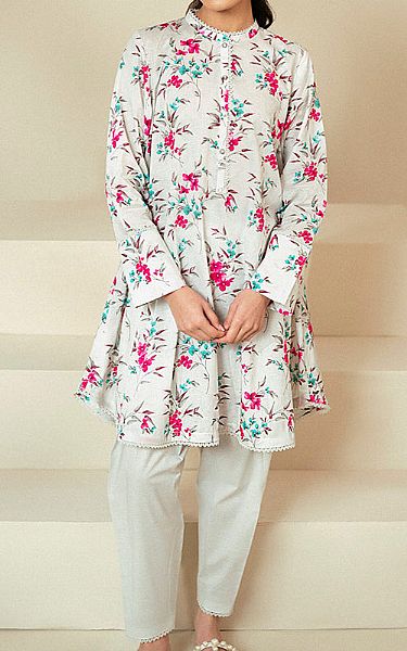 Cross Stitch Off-white Lawn Suit (2 Pcs) | Pakistani Lawn Suits- Image 1