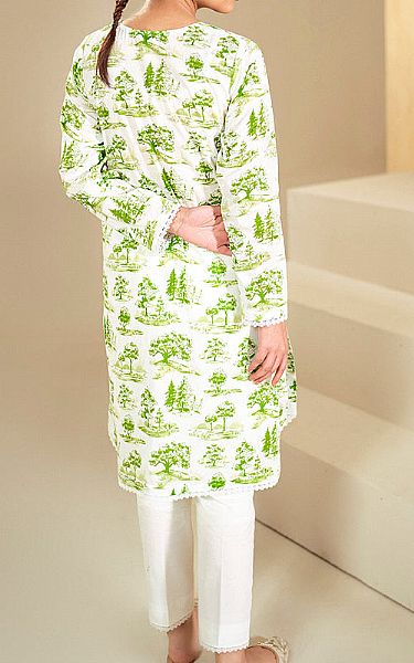 Cross Stitch White/Green Lawn Suit (2 Pcs) | Pakistani Lawn Suits- Image 2