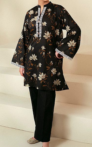 Cross Stitch Black Lawn Suit (2 Pcs) | Pakistani Lawn Suits- Image 1