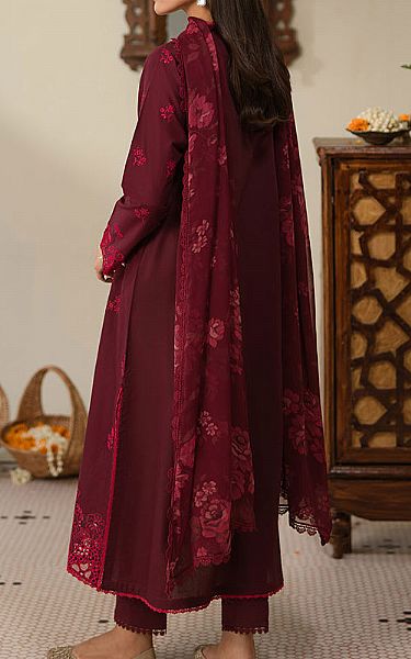 Cross Stitch Maroon Lawn Suit | Pakistani Lawn Dress in USA- Image 2
