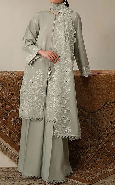Cross Stitch Slate Grey Lawn Suit | Pakistani Lawn Dress in USA- Image 1