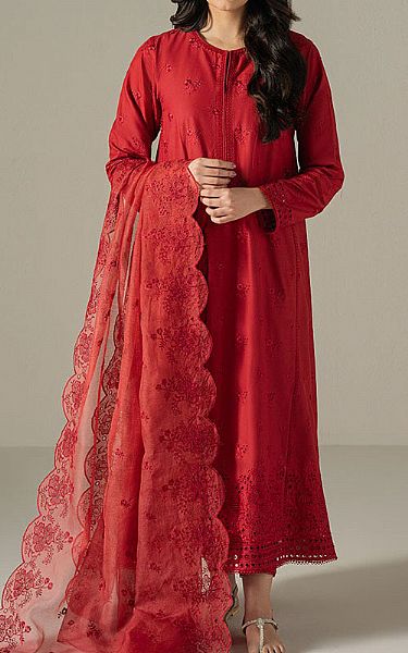 Cross Stitch Red Lawn Suit | Pakistani Lawn Dress in USA- Image 1