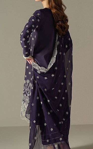 Cross Stitch Purple Lawn Suit | Pakistani Lawn Dress in USA- Image 2